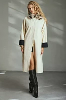 Sister Jane Hazel Faux Fur Collar Trench Coat