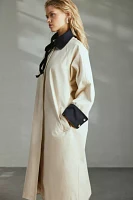 Sister Jane Hazel Faux Fur Collar Trench Coat