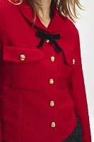 Sister Jane Posie Bow Detail Boucle Lady Jacket