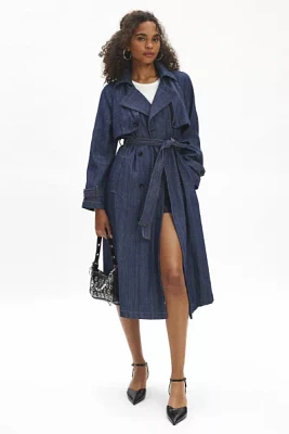 Ghospell Blakely Oversized Denim Trench Coat