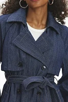 Ghospell Blakely Oversized Denim Trench Coat