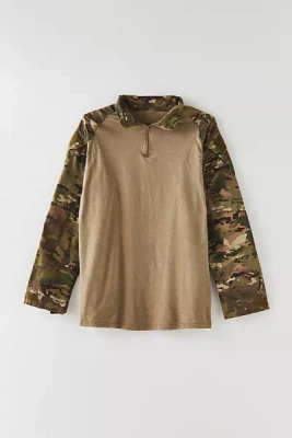 Vintage Camo Sleeve Quarter-Zip Shirt