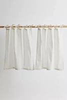 Skinny Tie Top Solid Café Curtain Set