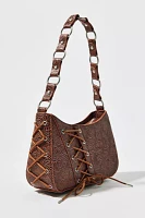 Silence + Noise Kez Boho Stamped Laced Shoulder Bag