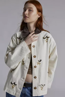 BDG Townes Embroidered Canvas Chore Jacket