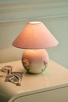 Rose Scultped Ceramic Table Lamp