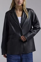 Silence + Noise Lexi Oversized Faux Leather Blazer