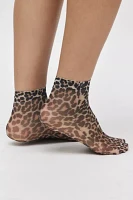 Leopard Print Sheer Sock