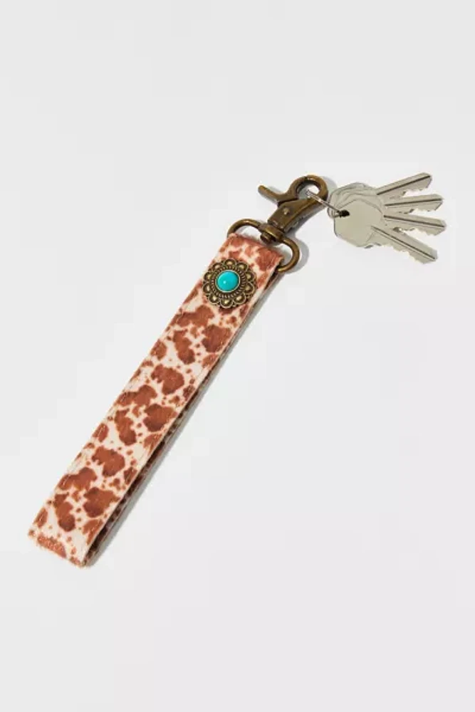 Western Animal Print Pony Hair Keychain