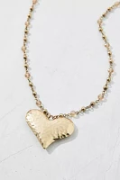 Long Heart Pendant Necklace