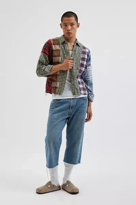 Urban Renewal Remade Spliced Flannel Long Sleeve Button-Down Shirt