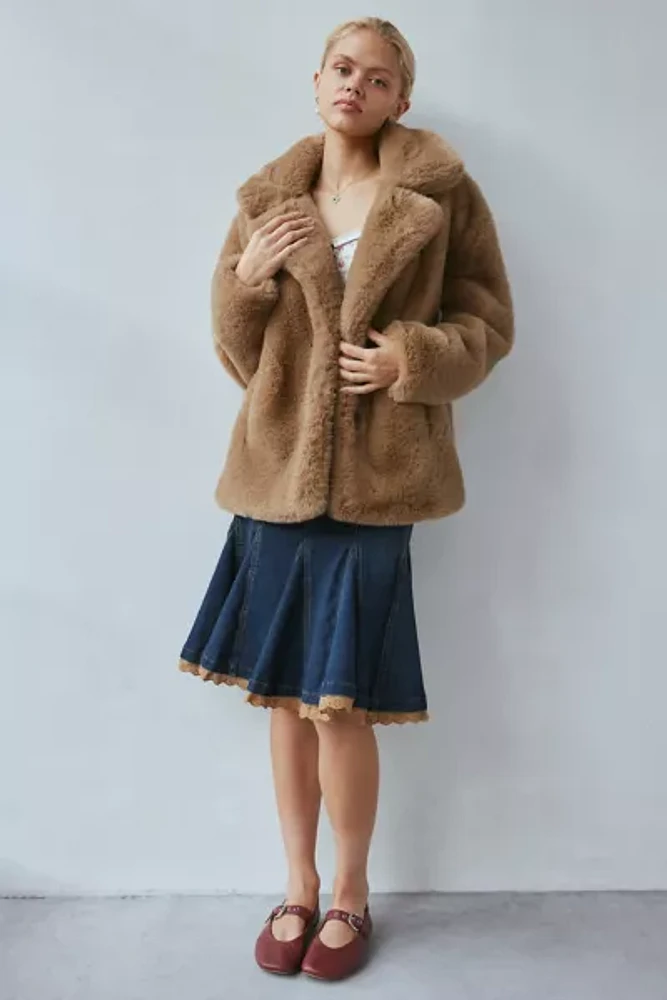 BLANKNYC Iced Frappe Faux Fur Coat