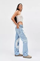 Urban Renewal Remade Lace Ruffle Applique Jean