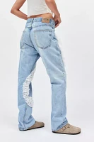 Urban Renewal Remade Lace Ruffle Applique Jean