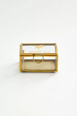 Citrus Spritz Printed Glass Trinket Box
