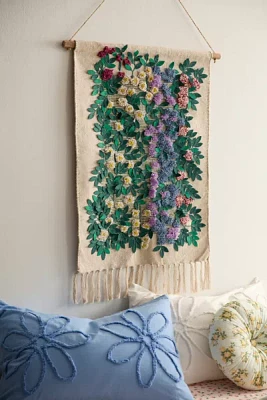 Living Floral Yarn Wall Hanging