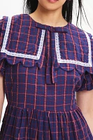 Neon Rose Meredith Collared Plaid Midi Dress