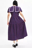 Neon Rose Meredith Collared Plaid Midi Dress