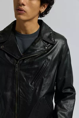 Schott Hand Vintaged Leather Moto Jacket