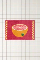 Fruit Picnic Plush Printed Bath Mat