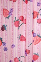 Berry Stripe Patterned Shower Curtain