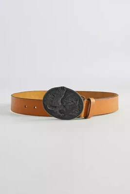 Icon Buckle Leather Belt