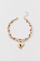 Ruby Heart Bracelet