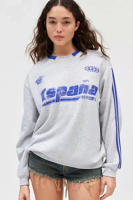 Espana Graphic Oversized Pullover Sweatshirt