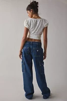 GUESS JEANS G10 Cargo Mid-Rise Straight Jean