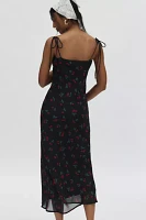 Kiss The Sky Toni Floral Bias Cut Slip Midi Dress