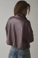 BDG Charlene Faux Leather Bomber Jacket