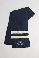 Varsity Crest Ribbed Knit Scarf