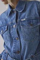 Wrangler Denim Cropped Moto Jacket