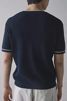 GUESS JEANS Embroidered Short Sleeve Sweater