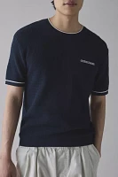 GUESS JEANS Embroidered Short Sleeve Sweater