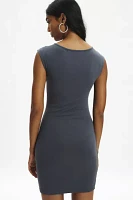 Silence + Noise Kia Asymmetric Snap Front Mini Dress