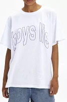 Boys Lie In Heaven But Graphic Slub Boyfriend Tee