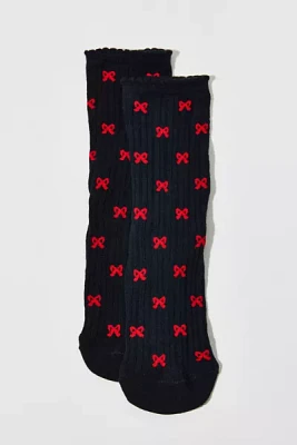 Bow Icon Crew Sock