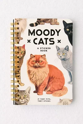Moody Cats Sticker Book By Brass Monkey & Galison