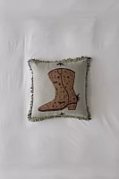 Tuft Luck UO Exclusive Doodle Boot Throw Pillow