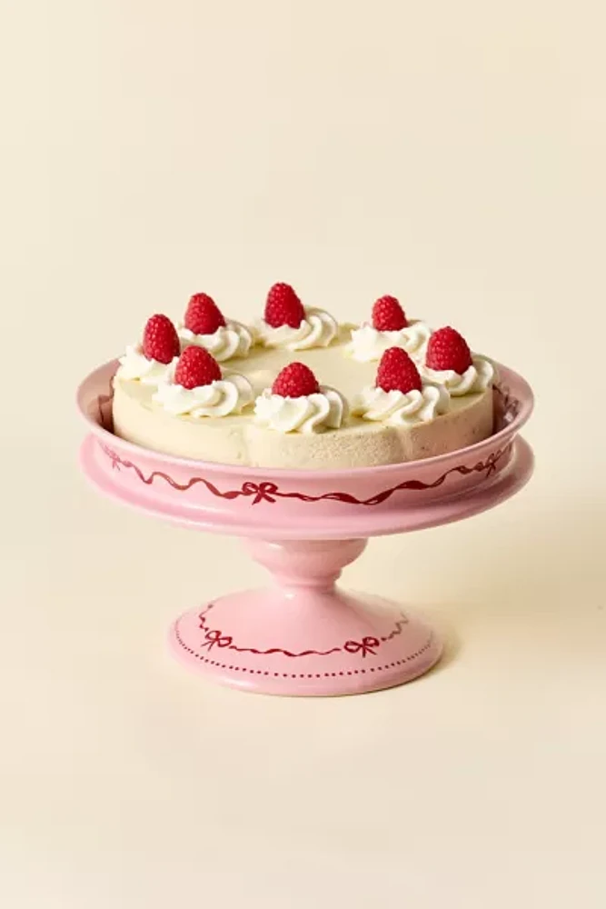 Allover Bow Ceramic Cake Stand