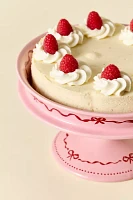 Allover Bow Ceramic Cake Stand