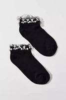 Pearl & Ruffle Ankle Sock