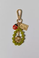 Rose Lady Bug Charm Keychain