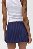 UO Dariah Pinstripe Low Rise Micro Skort