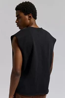 BDG Raw Cut Sleeveless Pocket Henley Tee