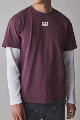 CAT Classic Logo Double Layer Long Sleeve Tee