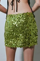 Silence + Noise Olivia Paillette Sequin Mini Skirt