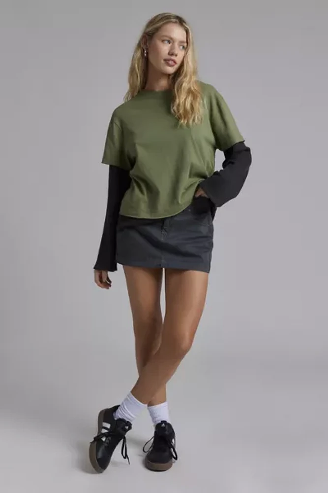 BDG Sarah Chino Micro Mini Skirt