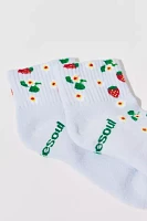 Doublesoul UO Exclusive Strawberry Quarter Crew Sock